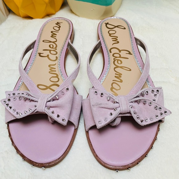 Sam Edelman Shoes - Sam Edelman Pearl Pink Studded Suede Sandal